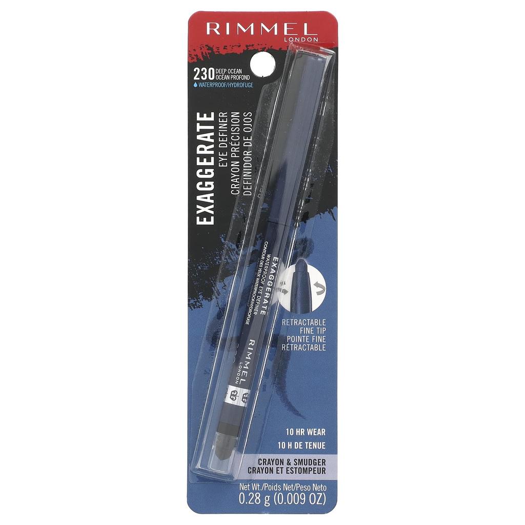 Rimmel London Exagerat, Definiție Ochi, 230 Ocean Adânc, 0,28 g (0,009 oz)