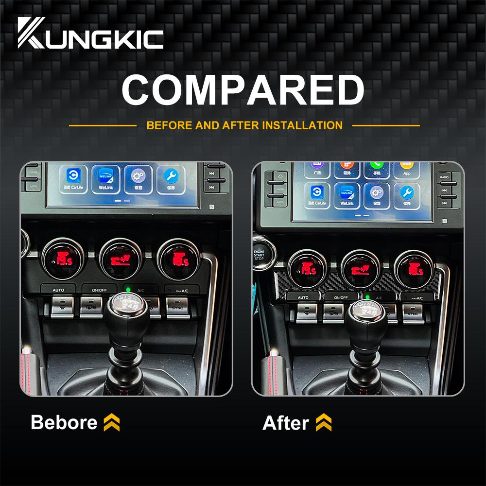 Sticker For Subaru BRZ Toyota GR86 2025 2025 2025 2025 Air Conditioning Adjustment Panel Real Carbon Fiber Interior Accessories