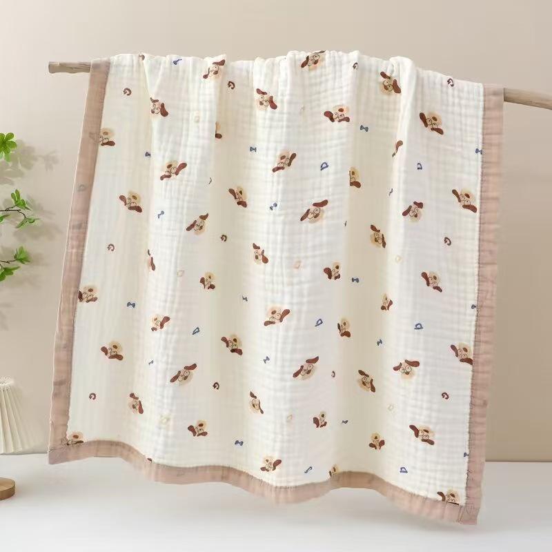 Pure Cotton 6-Layer Gauze Baby Bath Towel & Swaddle Blanket