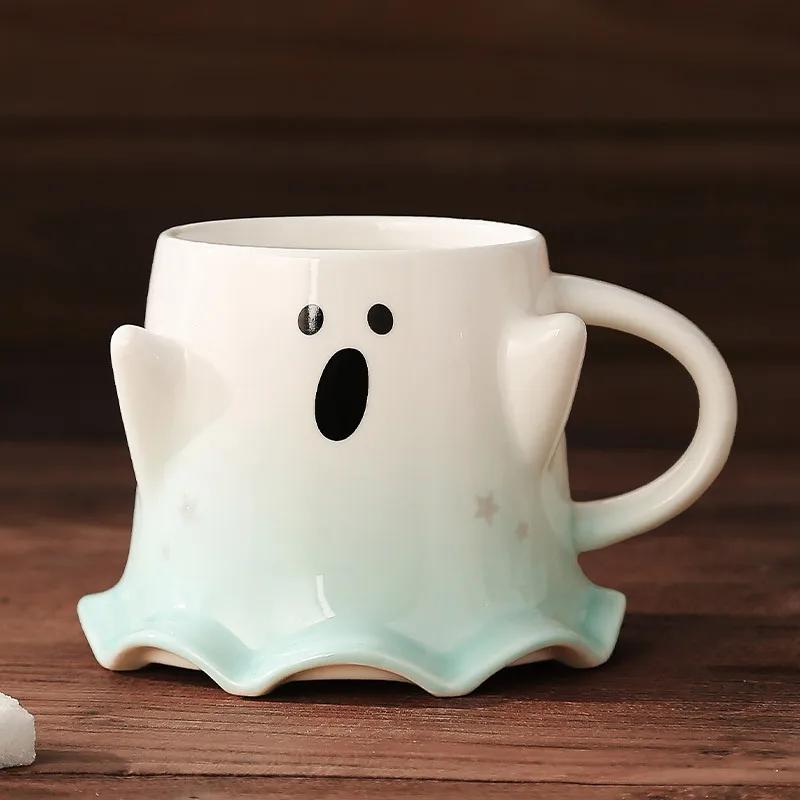 Coffee Cup Ceramic Cup Mug 300ml Water Cup Halloween Gift Festival Decoration Drink Cartoon Cute
