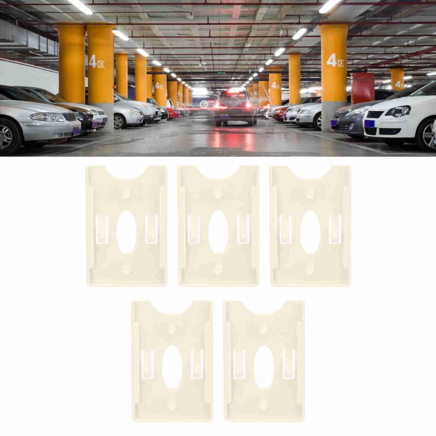 

Dioche 5 Pcs IC Card Holder Windshield Card Display Sleeve for Community Personnel Vehicle Management (with Suction Cup), Wholesale Business