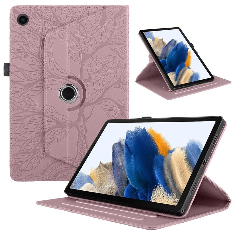 3D Emboss Tree 360 Rotating Stand Tablet Coque for Samsung Galaxy Tab A11 Plus 11inch SM-X230 SM-X236 2025 A9 Plus Tablet Cover