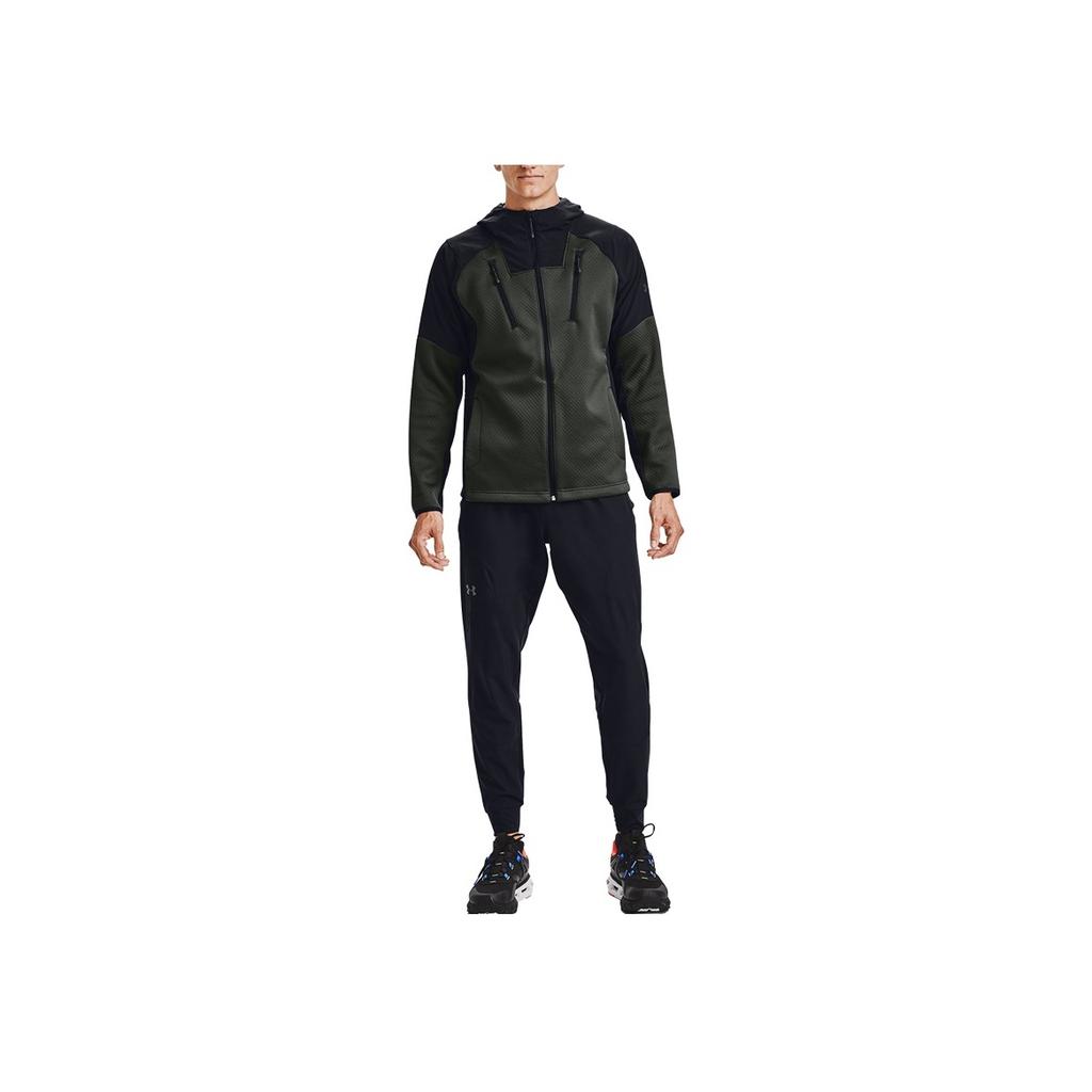 Under Armour Recover Color Block Sports Hoodie Jacket Men Jackets Green 1357473-310