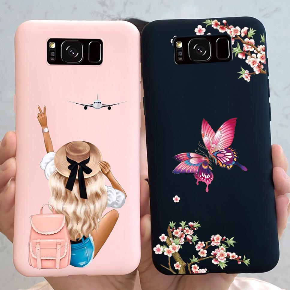 New For Samsung Galaxy S8+ SM-G955F Case Luxury Flower Butterfly Soft Silicone Cover For Samsung S8+ S8Plus S8 Bumper Phone Case