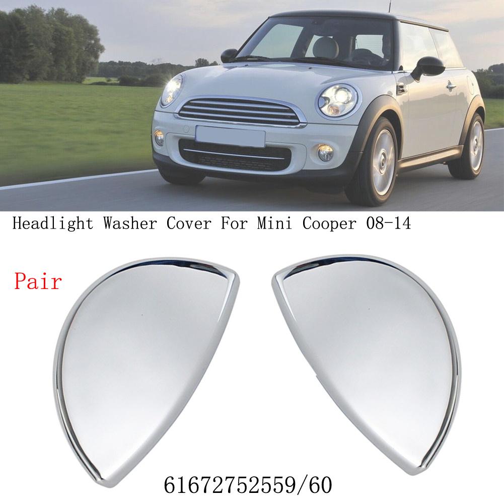 Front Left Washer Covers Headlight 2008-2014 61672752560 :61672752559 Plastic For MINI Cooper Auto Accessories