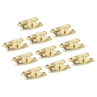 10Pcs Antique Bronze Hasps Iron Catch Latches Set For Jewellery Box Suitcase Wooden Box Hasps Buckle Furniture Hardware