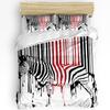 Nordic Zebra Animal White Duvet Cover with Pillow Case Custom 3pcs Bedding Set Quilt Cover Double Bed Home Textile