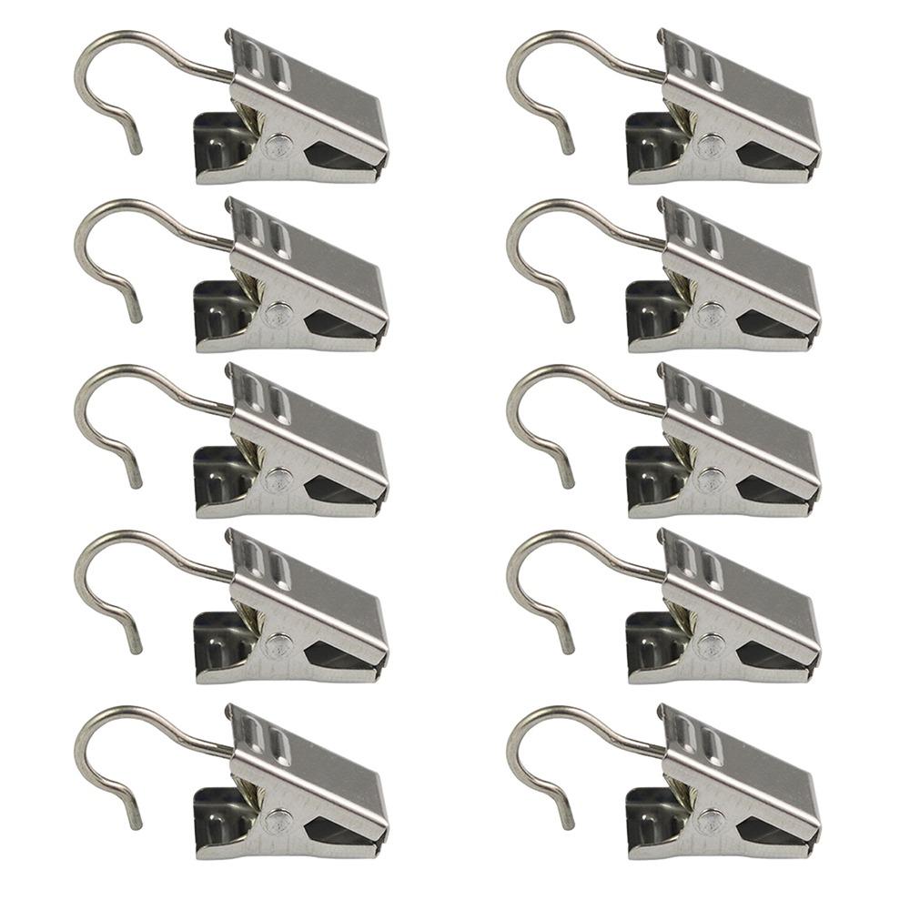 100Pcs Stainless Steel Drapery Crocodile Clip Hanging Drapes Clamp  Display Photos