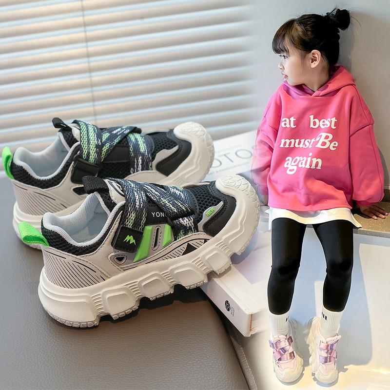 Kids Casual Sneakers for Boys Girls 2025 Autumn New Toddler Colorblock Versatile Sneakers Breathable Soft Sole School Footwear