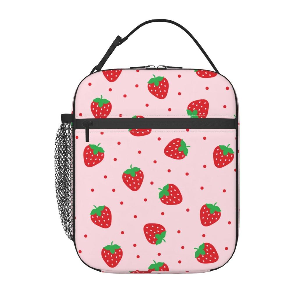 Strawberry Lunch Bag Reusable Insulated Lunch Box for Women Men Lunchbox Tote...