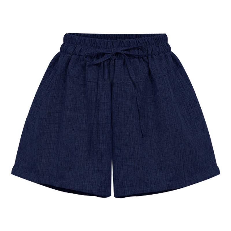 

Летние новые женские брюки Корейская версия Большой размер Тонкие свободные брюки Повседневные брюки 6XL темно-синий