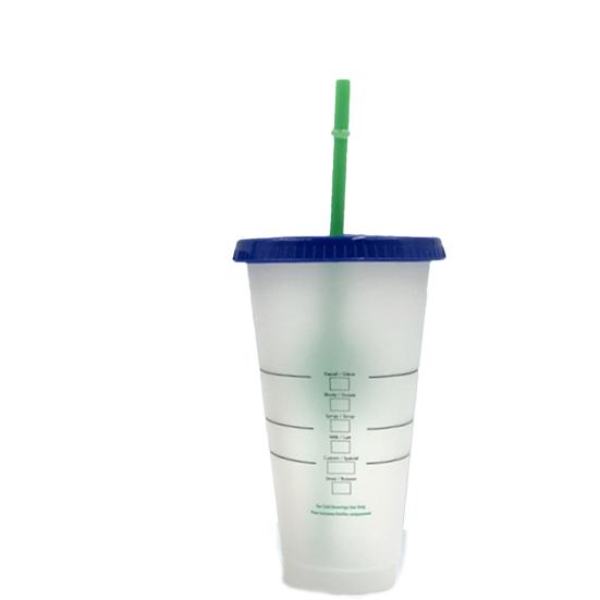 700 ml-es szalmapalack Környezetbarát fix gyűrűs kivitelű PP színváltós vízpohár Home