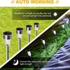 10 pcs Solar Power LED Lawn Lamps with Lampshades White & Silver Durable & Energy-Efficient, Illuminate Your Path, Patio, Yard