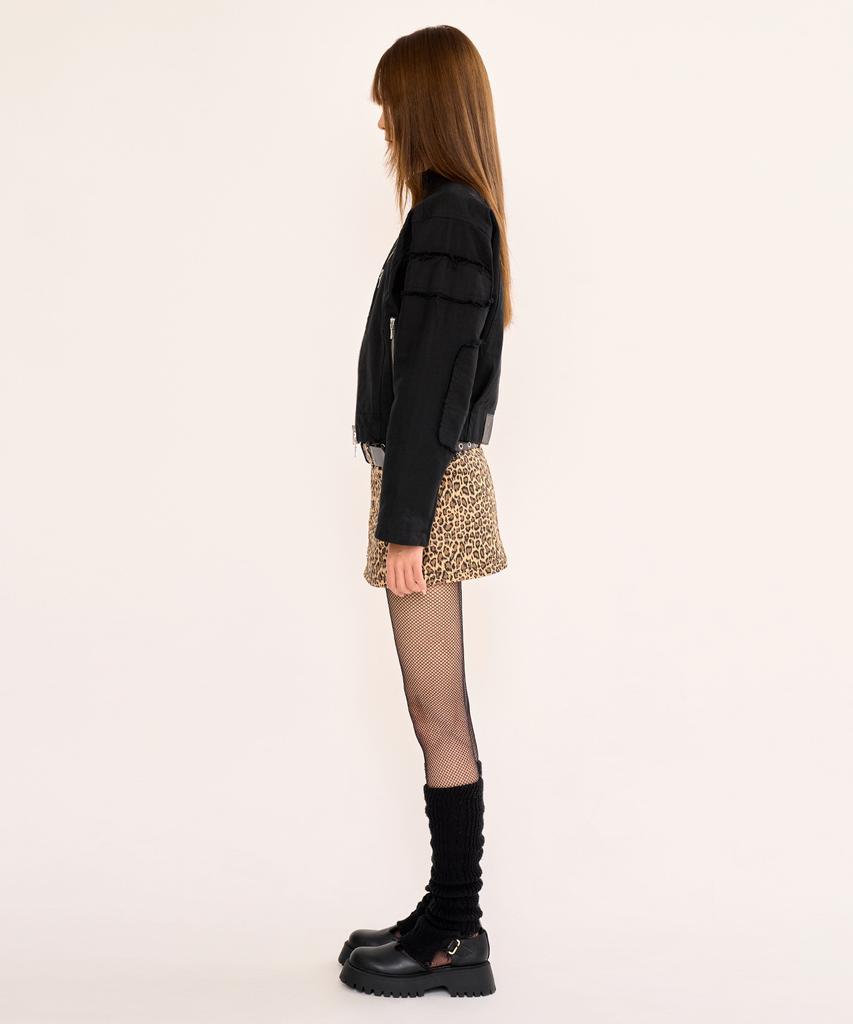 Panyoung Damaged Miniskirt - Leopard