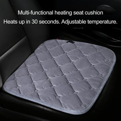 Verwarmd Autostoelkussen 5V Elektrisch Verwarmingskussen met Pluche Hoes 3 Temperatuurinstellingen & Automatische Uitschakeling Stoelverwarmer voor Auto Vrachtwagen SUV