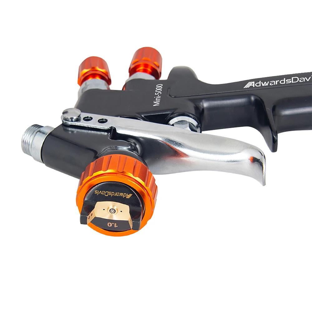HVLP Mini 5000 Spritzpistole 0,8/1,0 mm Stahl-Düse Schwerkraft-Spritzpistole DIY-Lackierkit Tragbare Auto-Lackierpistole Möbelreparatur-Spritzpistole