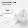 1Roll Label Tape with Label Printing Sticker Label Paper For D30/P15/HP4 Portable Label Printer, 160 Labels/Roll, 12 X 40mm