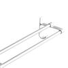 Silver White Double Rod Bar Towel Rack Aluminum No Punching Bathroom Wall Mounted Towel Hanging