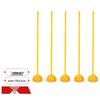 Multi-purpose 1m Yellow Training Marker Pole Set with Water Bases, 5-Pack