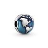 Pandora Blue Earth Non-Silicone Fixed 925 Silver Ear Clips Women ear clips 799429C01