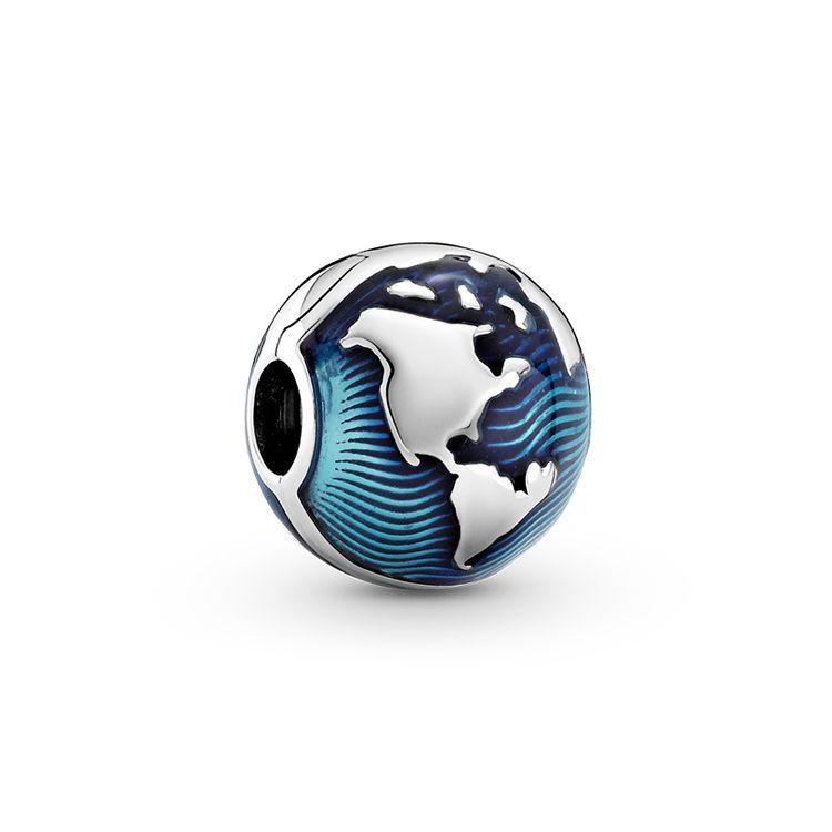 Pandora Blue Earth Non-Silicone Fixed 925 Silver Ear Clips Women ear clips 799429C01