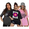 Pack Of 3  Multicolor Loose Fit Drop Shoulder T-Shirt Women's Oversized Top