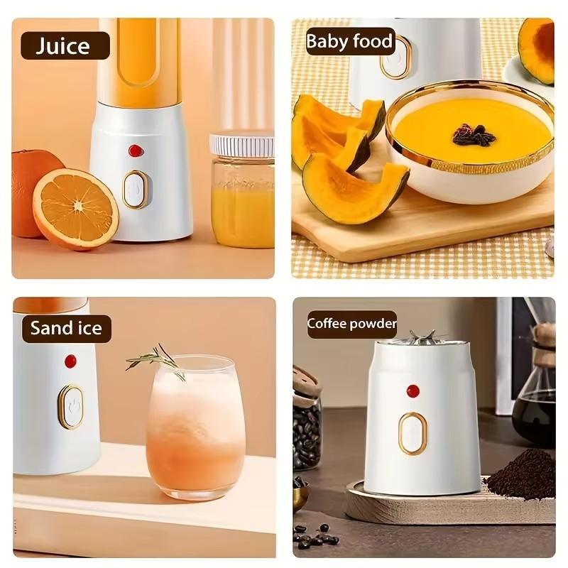 Portable charging juicer, multifunctional USB charging, suitable for dormitory, travel and outdoor use.