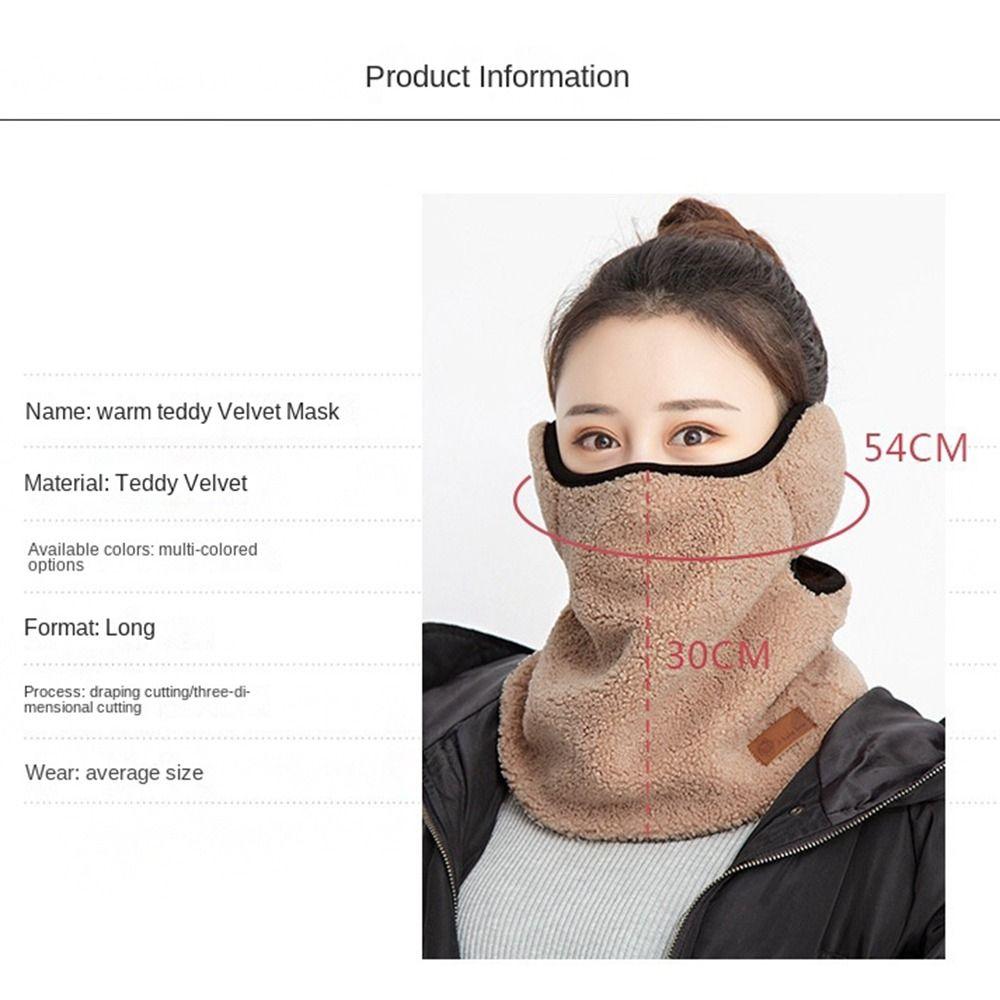 Neck Warmer Windproof Face Mask Neck Tube Scarf Women Scarf Winter Neck Mask Cycling Face Scarf