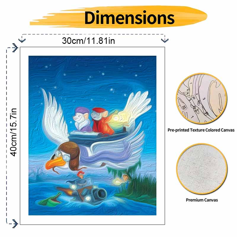 Disney digital oil painting art painting kit The Rescuers manual diy painting for home decorations