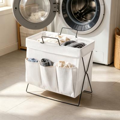 Storage Basket Foldable Dirty Laundry Basket Multipurpose Strong Load-Bearing Organizer for Clothes Groceries Snacks