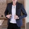 Men's Slim Fit Business Casual Blazer Korean Fashion All Seasons Polyester Boutique Style