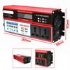 Car Solar Power Inverter 4USB LCD Display Charger Converter Modified Sine Wave Transformer 6000W DC 12/24V to AC 220V
