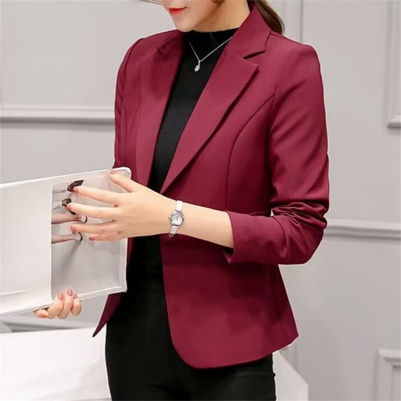 Suit Jacket Women s Spring Temperament Commuter Small Goddess Fan Slim Fit Small Suit Jacket Women XS вино красного