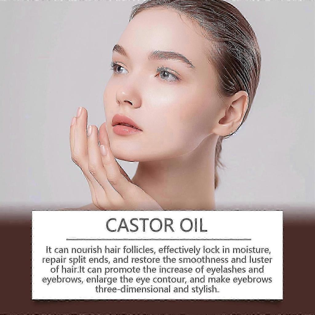 Organic Castor Oil for Body & Hair, 100% Pure and Natural Cold Pressed Castor Oil for Hair