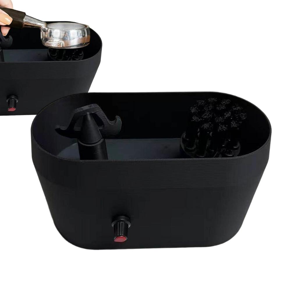 Set de Limpieza para Cafetera Espresso Limpiador Automático de Portafiltros Banco de Trabajo con Cepillo para Sistemas de 51/53/58 mm Cocina Casera