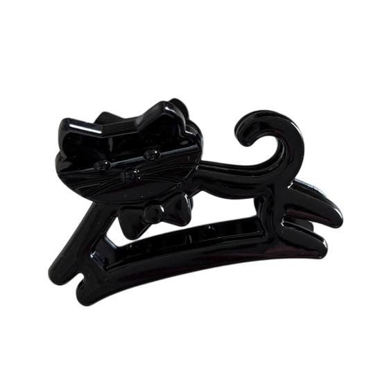 

Hair Claw Cat Shape Stable Anti-Slip Design Hair Clip Back Head Large Hair Claw Lightweight Half-Tied Hair Accessory чорний
