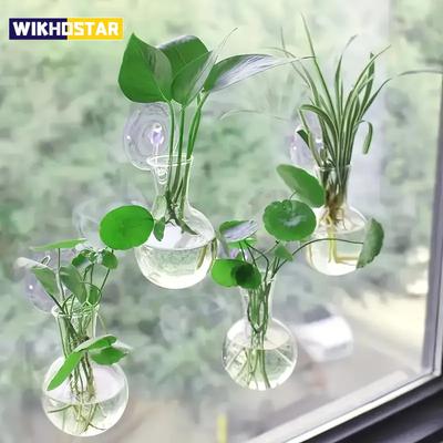 Kreative Halbkreisförmige Klasse Wandmontierte Vase Blumenteller Pflanze Hydroponisch Aquarium Wand Fischtank Aquarium Heimdekoration