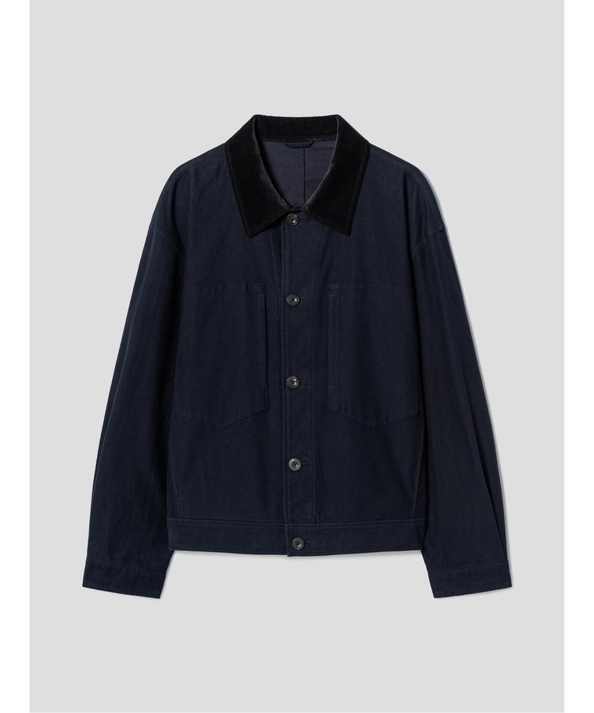 Shift.G Brushed Cotton Trucker Jacket Navy