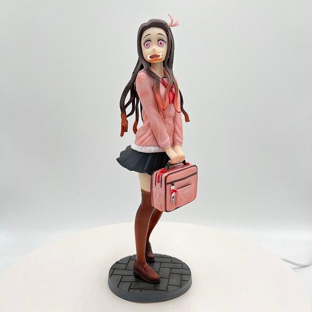 28cm Demon Slayer Anime Figure Gk Uniform Kanroji Mitsuri Action Figure Kimetsu No Yaiba Figurine Collection Model Doll Toys