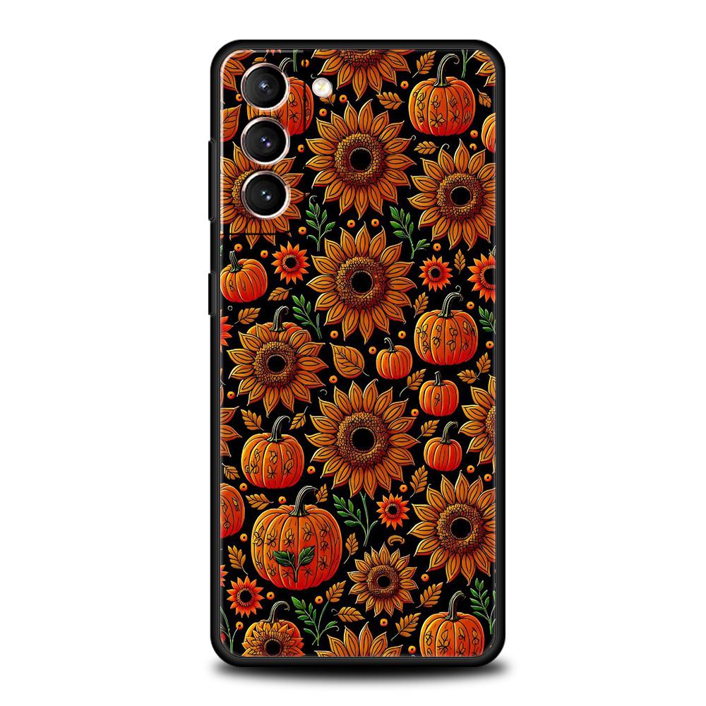 Phone Case Cover for Samsung Galaxy S25 Edge S24 S23 S22 S20 S21 FE Ultra S10 S10E Plus 5G Soft TPU Capas Sunflower Pattern Bags