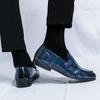 47 48 Oversized monk shoes double splicing loafers Men's casual leather shoes British round toe trend double buckle