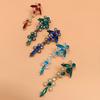 Wedding Jewelry European American Temperament Multicolor Crystal Bride Necklace Earrings Set