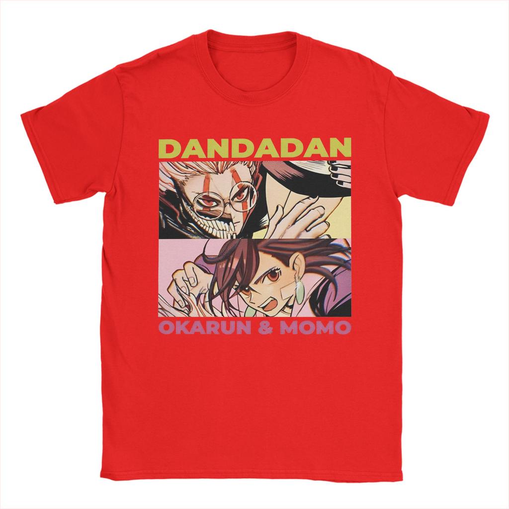 Dandadan Momo Okarun Anime T-Shirt Unisex 100%Cotton Tops Shirts Aesthetic  Round Neck Short Sleeve