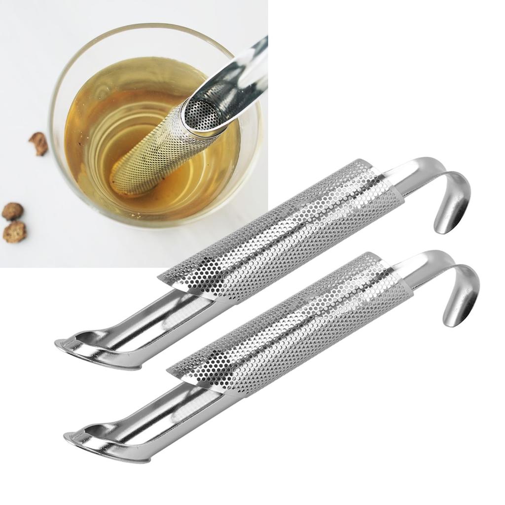 2 Stainless Steel Tea Diffuser Filter Sticks, Tea Strainer, and 2 Tea Tubes for Tea Maker