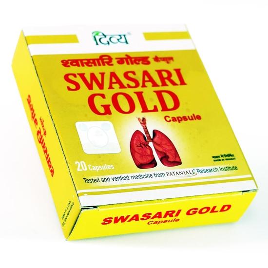 Patanjali Divya Swasari Gold Kapsel - 20 Tabletten - Packung mit 1