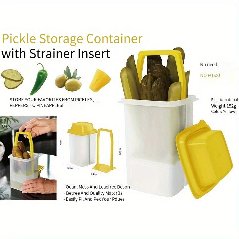 Wiederverwendbare Gurkengläser Mehrzweck mit Siebeinsatz Auslaufsicher Lebensmittelaufbewahrungsbehälter für frisches Obst oder eingelegtes Gemüse