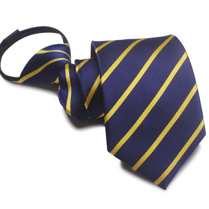 Men's 8cm No-Knot Zipper Tie - Easy-Pull Business Formal Tie