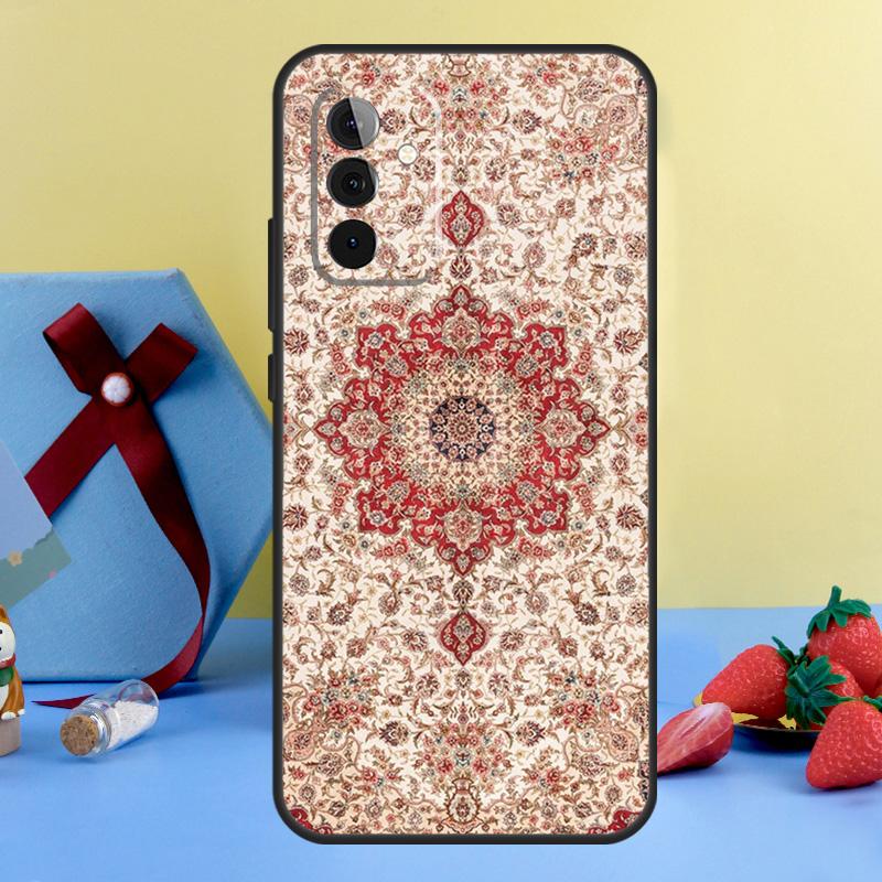 Persian Carpet Floral Pattern Case For Samsung Galaxy A13 A23 A33 A53 A73 A14 A24 A34 A54 A72 A52 A32 A12 A51 A71 A15 A25