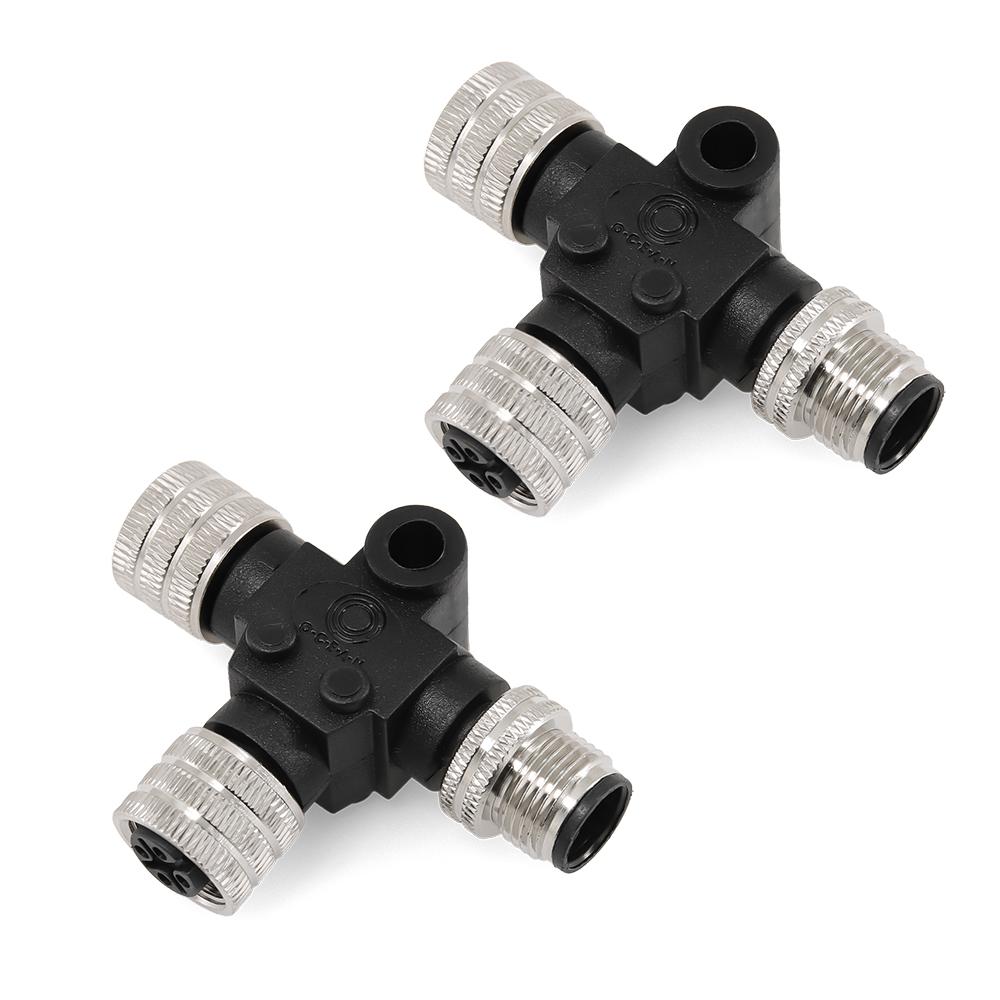 NMEA 2000 3 Port Multiport T Connector Starter Kit 0~190ohm Silver Edge 3 Way Adapter For NMEA2000  For Boat Marine Accessories