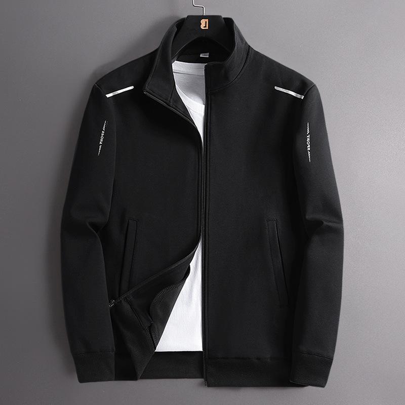 Coat Men Plus Fleece Thickened Cardigan Hoodie Spring and Autumn Winter Casual Sports Shirt Middle-aged Jacket Men Integrated Velvet